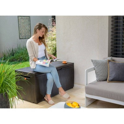 Keter 80gal Springwood Deck Box Brown (LOCAL PICKUP ONLY)