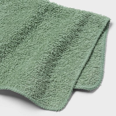 6pk Washcloth Set Light Green - Room Essentials