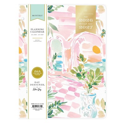 Day Designer 8.5"x11" 2026-2027 Planner Capri Clear Monthly Stapled