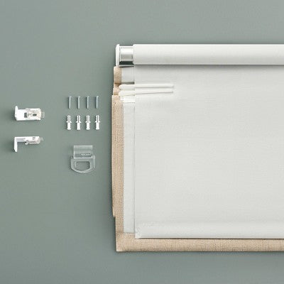 35"x64" Sun Zero 100% Blackout Somerton Textured Cordless Roman Window Shade Taupe: Indoor Blinds & Shades (LOCAL PICKUP ONLY)
