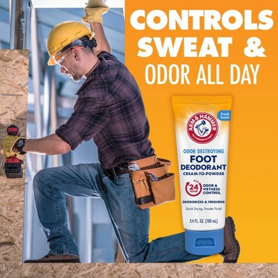 Arm & Hammer Odor Destroying Foot Deodorant Cream-to-Powder - 3.4 fl oz