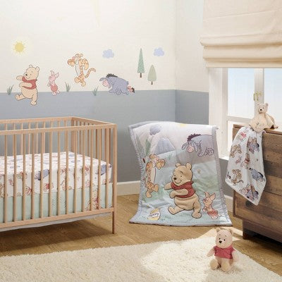 Bedtime Originals Disney Baby Winnie the Pooh Embroidered Security Blanket/Lovey: Fleece, 12" x 12", Animals Pattern