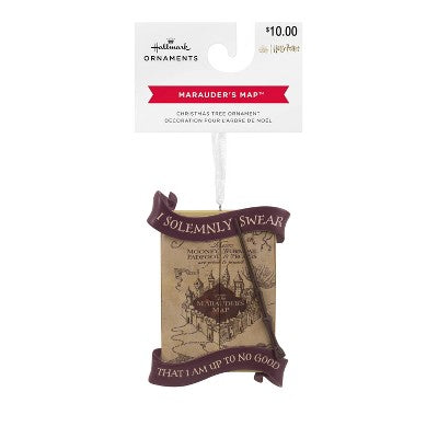 Hallmark Harry Potter Marauder's Map with Wand Christmas Tree Ornament