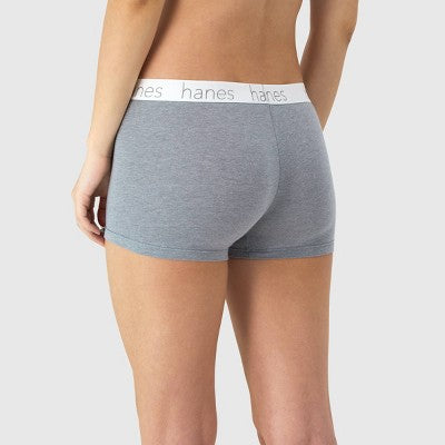 Hanes Premium Women's 4pk Boyfriend Cotton Stretch Boxer Briefs - Color May Vary M