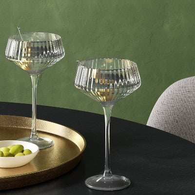 6.4oz Ribbed Cassin Coupe Glass - Threshold