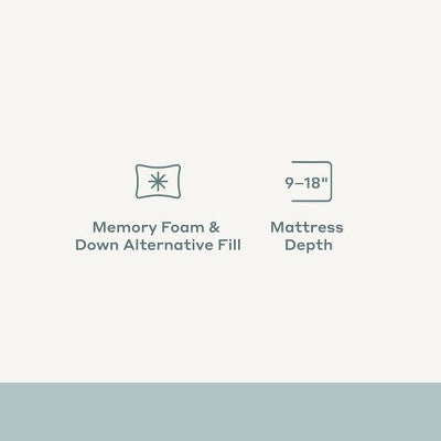 Twin Ultra Loft Down Alternative Mattress Topper - Casaluna: Hypoallergenic Cotton, Baffle Box Quilting, 233 Thread Count