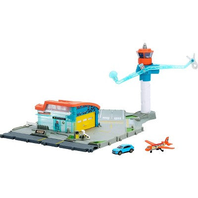 Matchbox Airport Takeoff Adventure Playset with Diecast Toy Audi Car & Plane
