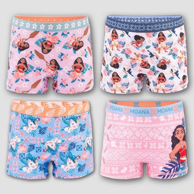 Girls' Moana 4pk Girlshorts Underwear - 6