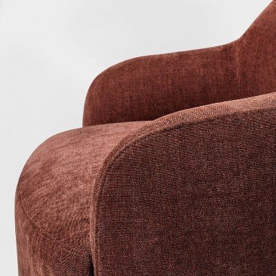 Upholstered Swivel Accent Chair with Fringe Red - Threshold Designed with Studio McGee (LOCAL PICKUP ONLY)