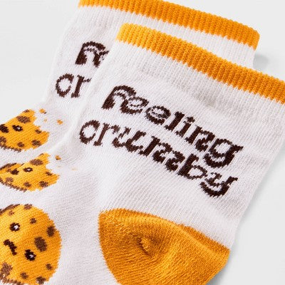 Women's 'Feeling Crumby' Cookie Ankle Socks - Xhilaration Ivory/Gold 4-10