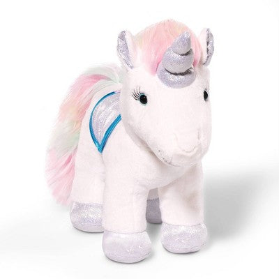 Pucci Pals Plush with Purse Rainbow Glam Bag & Sparkly Unicorn: Stuffed Fantasy Animal Set, Pets Theme, 9" Height