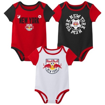 MLS New York Red Bulls Infant Boys' 3pk Bodysuit - 6-9M