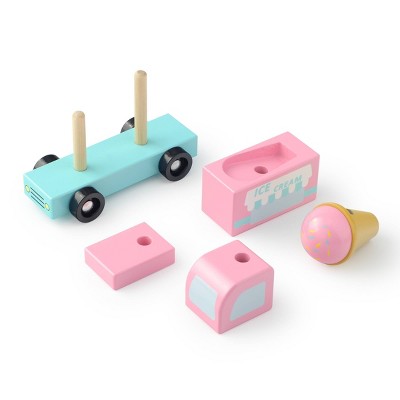 Wood Stacking Vehicle Ice Cream Truck - Bullseye's Playground