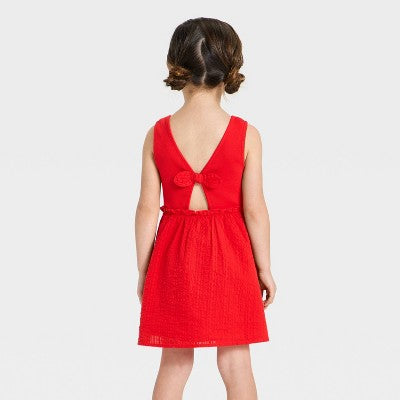 Toddler Girls' Tank Woven Dress - Cat & Jack Red 4T