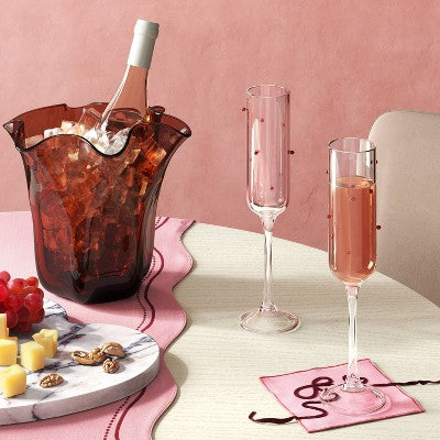 54.1 fl oz Glass Champagne Bucket Maroon - Threshold