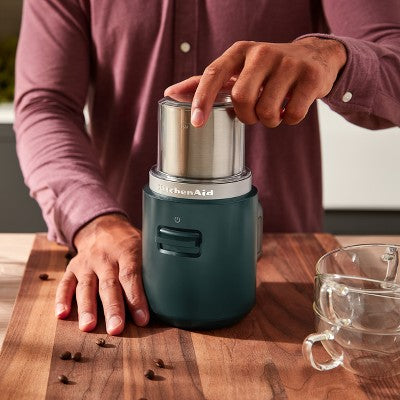 KitchenAid Go Cordless Blade Grinder battery included - Hearth & Hand with Magnolia: Coffee Bean & Spice Grinder, Dark Green