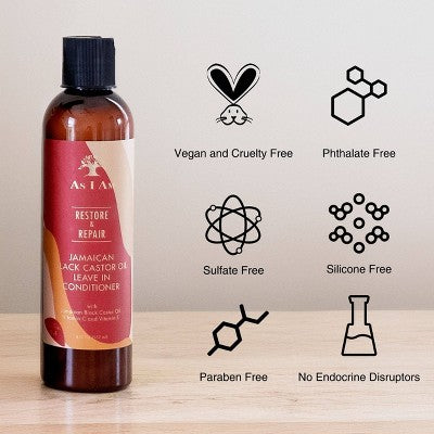 As I Am Leave-In Conditioner - 8 fl oz: Conditioning Cream for Textured and Normal Hair