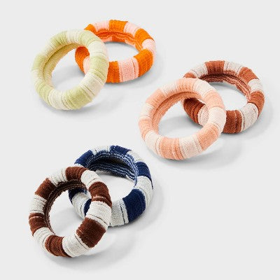 Striped Hair Twister Pony Holder Set 6pc - Universal Thread Warm