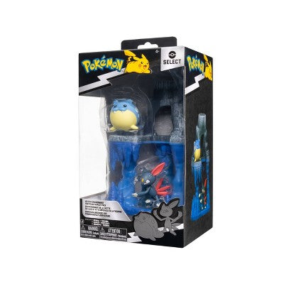 Pokemon Select 6''Ice Cave with Spheal and Sneasel Environment Figure Pack