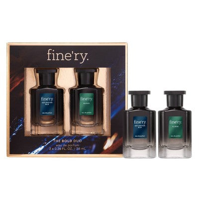fine'ry. Men's Mini Eua De Perfume Duo Set - Alleged and Not Another Blue - 7.5ml