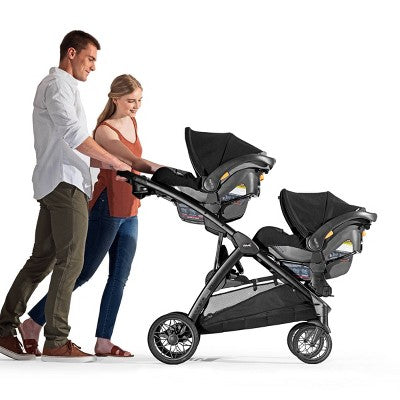 Chicco Corso Flex Infant Car Seat Adapter/Basket - Black: Machine Washable Seat Pad, Metal Material