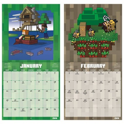 DateWorks 12"x12" 2026 Minecraft Wall Calendar