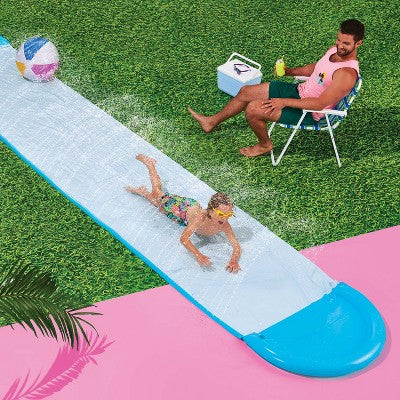 Single Water Slide - Sun Squad: Inflatable PVC Water Toys for Kids 4+