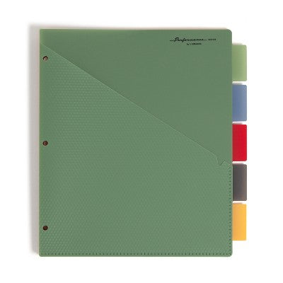 U Brands Performance 5 Tab Poly Dividers with Pockets Gem Tone: File Organizer, Notebook Dividers for Binder, Letter Size
