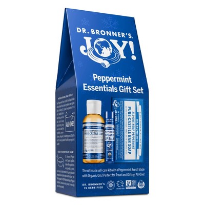 Dr. Bronner's Bar + Lip Balm Gift Set - Peppermint - 2oz