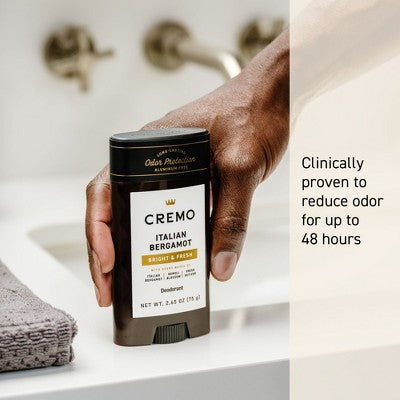 Cremo Solid Deodorant Italian Bergamot - 2.65oz