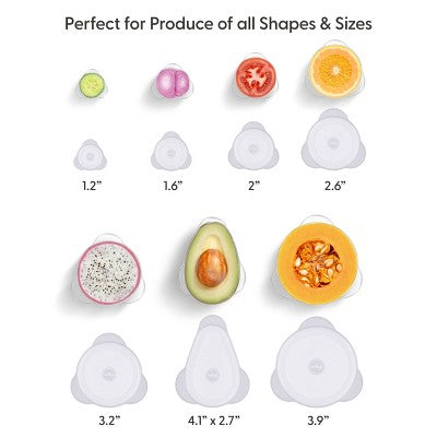 W&P Design Reusable Stretch Produce Savers Silicone Wraps - 7pk