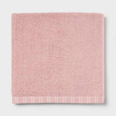 6pc Everyday Floral Dorm Towel Set Pink/Ivory - Room Essentials