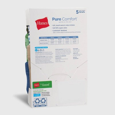 Hanes Boys' 5pk Pure Briefs - Colors May Vary XL