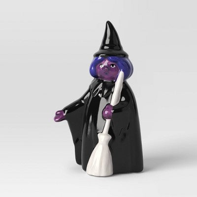 Small Ceramic Witch Figural with Broom - Hyde and EEK! Boutique