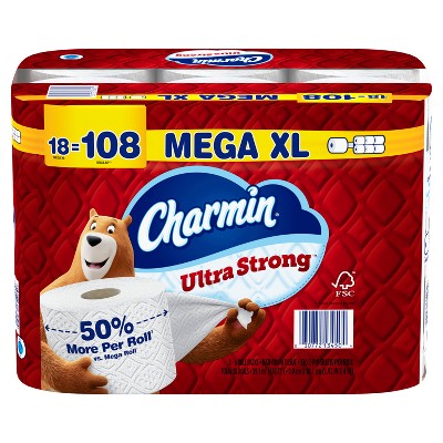 Charmin Ultra Strong Toilet Paper - 18 Mega XL Rolls