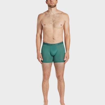 Pair of Thieves Men's Quick Dry Boxer Briefs 3pk - Green XL: Polyester Spandex Mid Rise Knit
