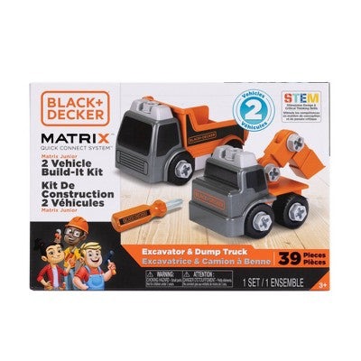BLACK + DECKER Matrix Junior 2 Vehicle Build-It Kit includes 39pc