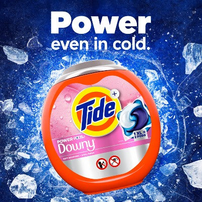 Tide April Fresh Power Pods with Downy HE Compatible Laundry Detergent Pacs - 63ct