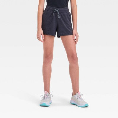 Girls' Soft Stretch Shorts - All In Motion Black L