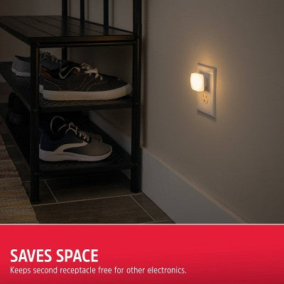 Energizer 4pk Square Glo Dot Light Sensing 3000K Nightlights White