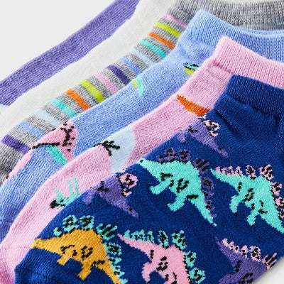 Women's Dinosaur 6pk Low Cut Socks - Assorted Colors 4-10