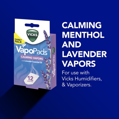 Vicks VapoPads - Lavender - 12ct: Compatible With Vicks Humidifiers, Aromatherapy Pads, Polyurethane Foam