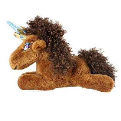 Animal Adventure 4.5'' Afro Unicorn Laying Unicorns Plush Brown