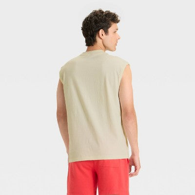 Men's Icee Graphic Muscle Tank Shirt - Original Use Beige M