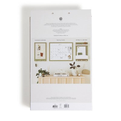 U Brands 11"x17" Modern Wall Organizer Storage Board Forest Fog