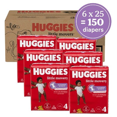 single sHuggies Little Movers Diapers - Size 4 - 25ct