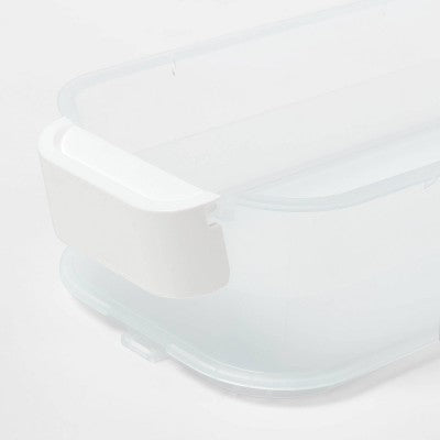 Click in Place 3qt Shallow Slim Bin White - Brightroom