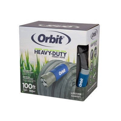 Orbit 100' Heavy Duty Fabric Hose White/Gray/Blue