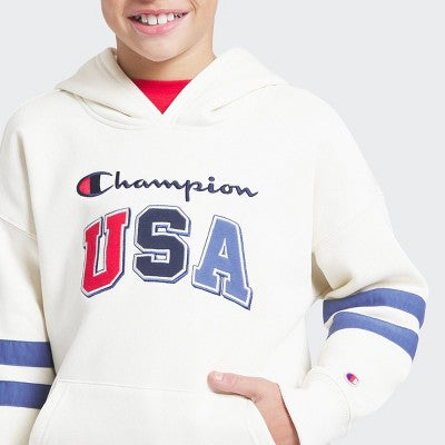 Champion Boys' Oversized Fleece Hoodie - Cream L