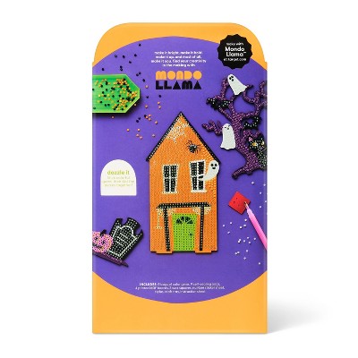 Halloween Craft 3D Gem Art Haunted House Activity DIY Art Kit - Mondo Llama